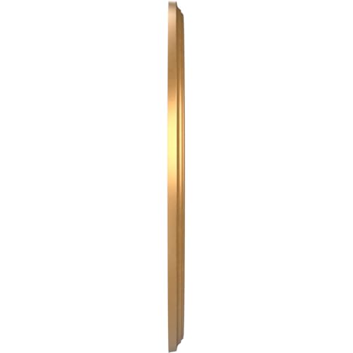 Image of Ekena Millwork CMP19BEBGL Berkshire Thermoformed PVC Ceiling Medallion (Fits Canopies up to 8 3 /8 inch), 19 inchOD x 3 1 /2 inchID x 1 inchP, Bright Coat Gold