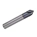 Klanata 3 Flute Chamfer End Mill 90 - Tungsten Steel for Carving and Chamfering - CNC Milling Cutter for Metal Wood Plastic - DIY Professional Industrial Use (D4*90°*50L)