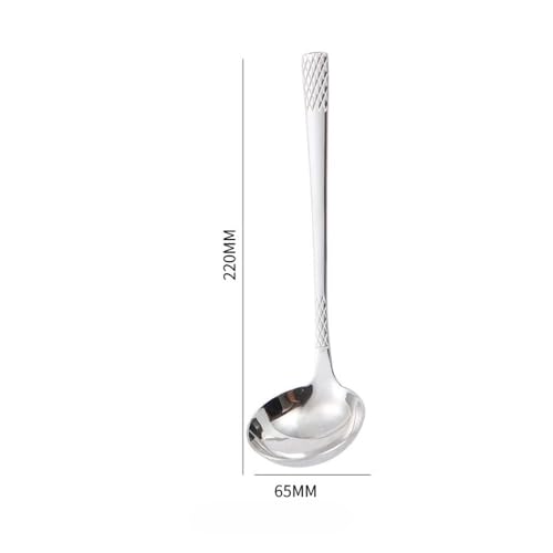 lodów scoop, Ergonomiczna chochla do zupy ze stali nierdzewnej, srebrna, mała, średnia, gulaszu(Small,Small)
