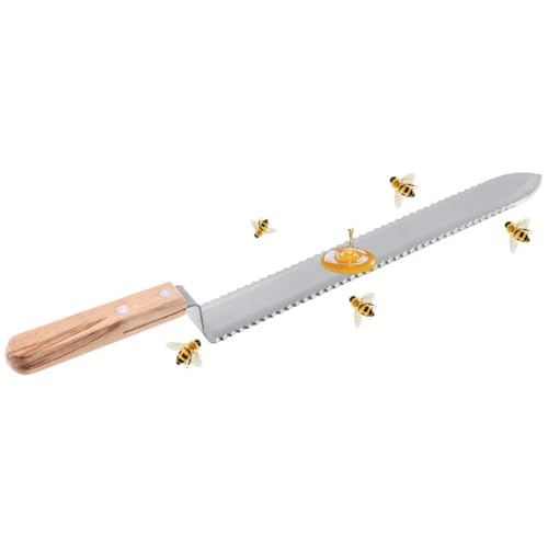280 mm Honigschneidemesser für Wespen, Bienenentdeckelungsmesser, gezackte Klinge, gezackte Klinge, Imkereigeräte, Entdeckelungsmesser, Extraktor, Schaber, Bienenstockwerkzeuge, Bienenzubehör
