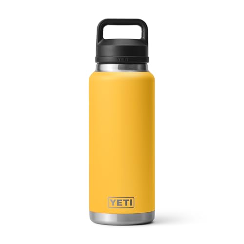 YETI Rambler 36 oz Bottle, Leakproof, Vacuum Insulated, Stainless Steel with Chug Cap, Alpine Yellow