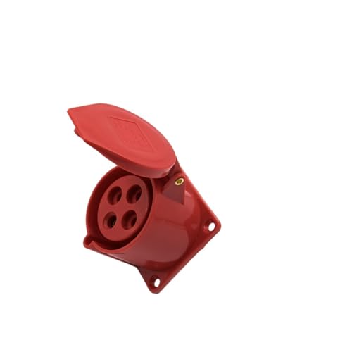 Conector industrial trifásico de 4 pines y 32A empotrable y estanco 2