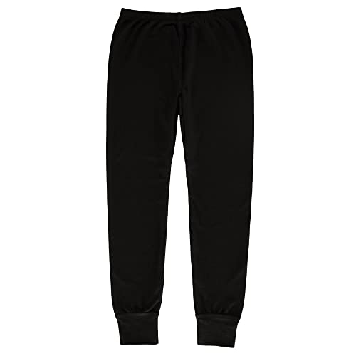 Fruit of the Loom Little Girl's 2 Pack Waffle Thermal Underwear Pants, Black Soot/Light Grey Heather, 6-6X3