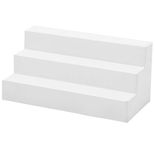 Yctze 1:12 Dollhouse White Miniature Simulated Doorstep Stair DIY Kit, Outdoor Front Porch Steps Accessories for Mini Doll House (White Steps)