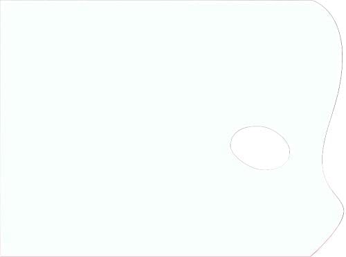 , Disposable Paper Palette Pad with Thumb-Hole, 50 Sheets - White, 9 x 12 Inches