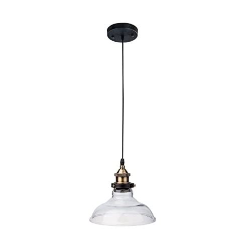 Luminaire suspendu en verre clair pour éclairer une table de repas moderne