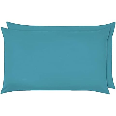Cotton Connection luxury pollyCotton plain pillow case (Teal) Cover