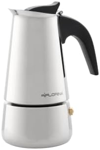 Moka PINTINOX Capri Full Induction - Caffettiera 3 Tazze Per Induzione, Alluminio, Made In Italy