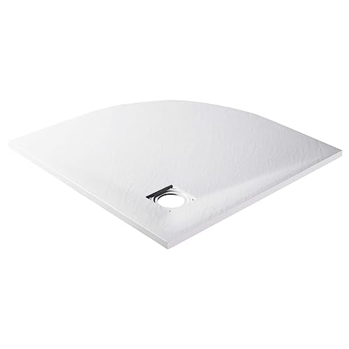 vidaXL Duschtasse mit Abflussloch Niedrige Schwelle Duschwanne Dusche Wanne Brausewanne Bad Badezimmer Brausetasse Duschbecken SMC Weiß 90x90cm