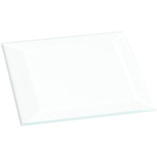 Plymor Square 3mm Clear Beveled Glass, 2 inch x 2 inch (Pack of 6)