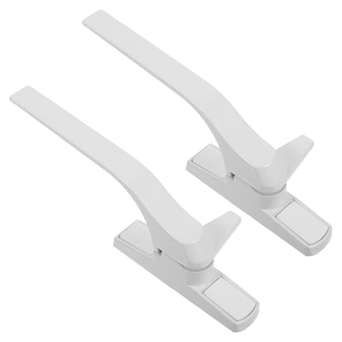 DOITOOL Manija para Ventana Abatible Derecha Blanca 2 Piezas Herraje de Bloqueo Seguro Antideslizante Manija Corrediza para Puertas y Ventanas Accesorio para Reemplazo y Uso DIY