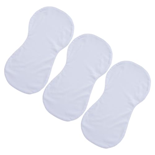 BESPORTBLE 3 pcs DIY Sublimation Blank Burp Cloths Heat Transfer Burping Cloths for Double Comfortable and Safe Design for Custom Patterns
