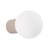 Licht-Erlebnisse Moderne Bad Wandleuchte IP44 Taupe G9 Aluminium Glas Kugel blendarm T:17 cm Küche Spiegelleuchte Wandlampe Feuchtraum Badezimmer Leuchte Wand
