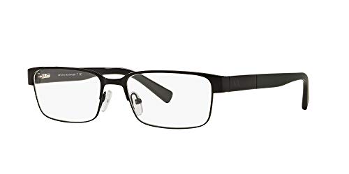 A|X Armani Exchange Men's Ax1017 Rectangular Prescription Eyewear Frames, Black/Demo Lens, 54 Mm #TOP1