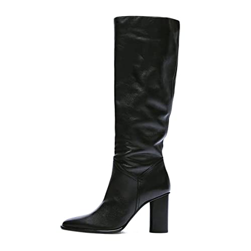 Bottes en cuir véritable pour femmes confortables et élégantes