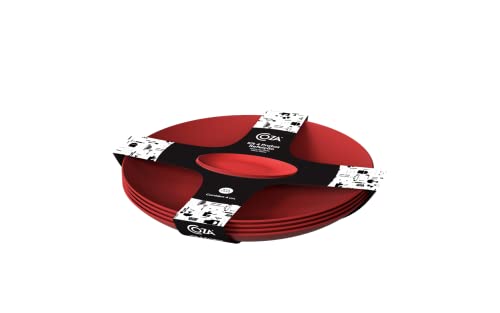 Kit 4Pc Prato Refeição Cozy, 257Mm, Vermelho Bold, Coza