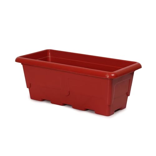 Image of Ocean Mart 20 Inch Plastic Window Planter for Balcony & Terrace Garden | Heavy-Duty Rectangular Planting Pot for Home | for Flowers, Herbs & Indoor Plants | Pack of 3
