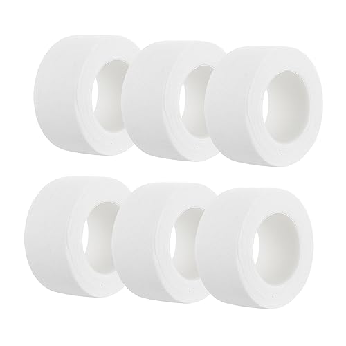 BESTYASH Breathable Cotton Fabric Plaster Tape 2.5cm x 500cm 6 Rolls Set Medical Injury Dressing Tape for Hospital and Sports