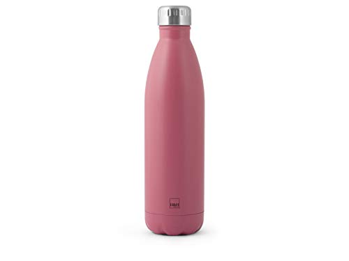 H&h bottiglia termica inox 18/10, fucsia, lt 0,75