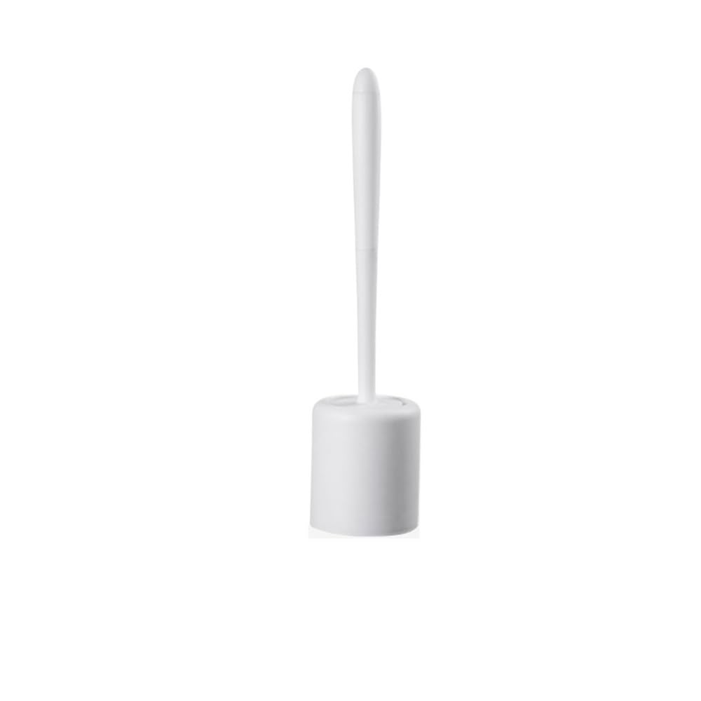 Toilet Brush Toilet Brush Household Bathroom Soft Brush Toilet Cleaning Toilet with Base(White)