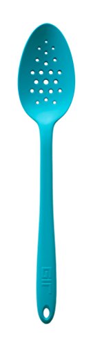 GIR: Get It Right Silicone Spoon,High Heat Resistant Kitchen Tool - Non toxic cooking utensils for Nonstick Cookware, Cooking, Baking and Mixing, Perforated - 13IN, Teal