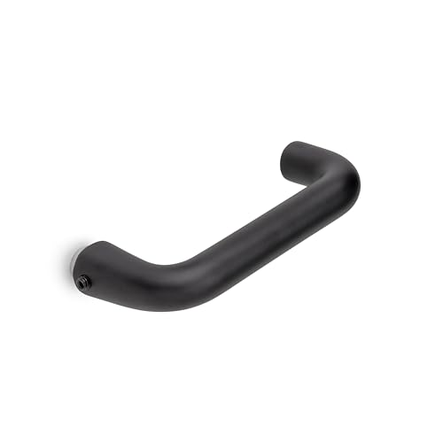 Emuca - Maniglie Per Serrature Di Porte Da Interno In Vetro, Modello U, Alluminio, Verniciato Nero - 3