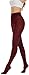 Hiltzo 80D Women's Tights Opaque Ultra Soft Solid Color Stretchable High Waist Footed Pantyhose with 25 Colors 2 Wine Red Small-Medium