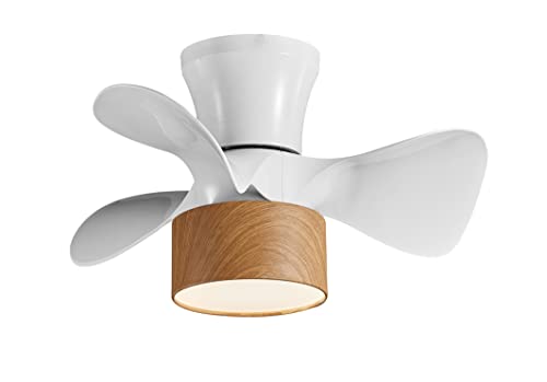Ventilador Fly color BLANCO-MADERA D55cm 30w con cambio de color 3000k-4000k-6000k JUERIC