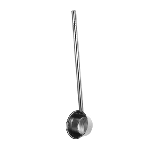 STOBAZA Extended Handle Water Spoon Large Capacity Stainless Steel Ladle for Vegetables Canning Soup Sauna