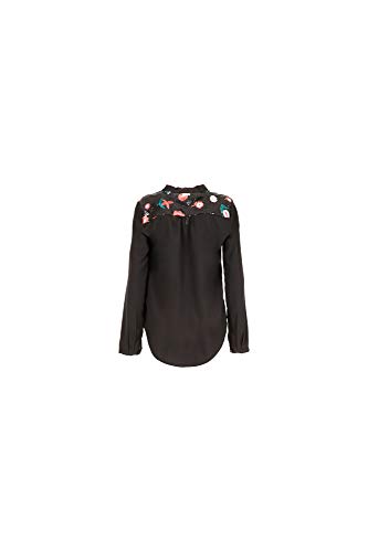 Chemise brodée femme Cafè Noir JJC668010S vêtement noir tendance S