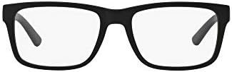 Armani Exchange Men's Ax3016 Square Prescription Eyewear Frames, Black/Demo Lens, 53 mm