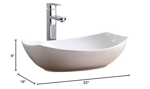 Fine Fixtures MV2216TEW Vessel Sink Vitreous China White Mv2216Tew thumb #5