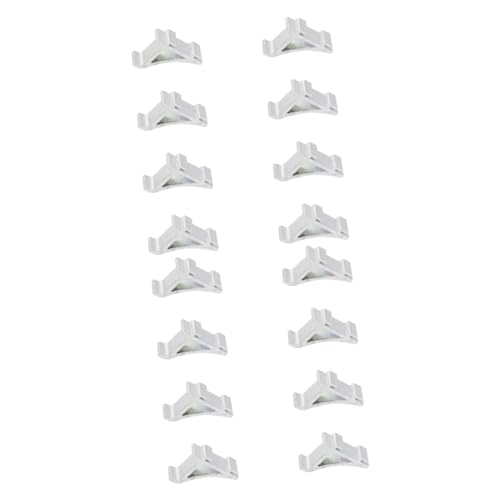 Cabilock 16 piezas Clips para Estante de Congelador Soportes de Aluminio para Refrigerador Ganchos Resistente y Fáciles de Instalar Accesorios para Nevera y Enfriador Compatible Mayoría de