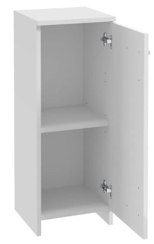 Deftrans Domodomo Marlena - Armadietto da bagno, 79 x 30 cm, bianco lucido, per bagni stretti e ospiti