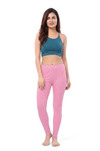 Image of Thrifty Thread Women's Cotton Full Length Leggings | Soft & Comfortable Leggings | High Waist | Regular Fit