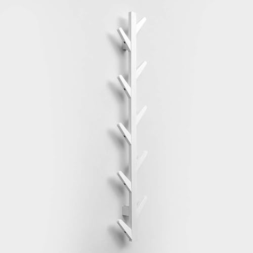 Cintre avec gain de place mural en forme d'arbre blanc 10 crochets pour chambre et salon