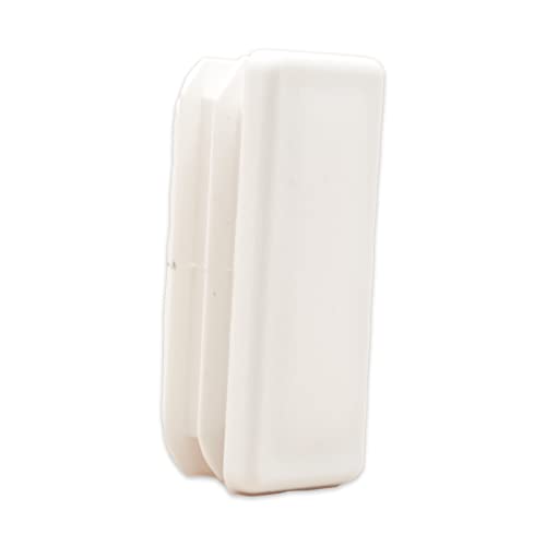 Image of Flyshop 8PCS 1 inch x 1-1 /2 inch, 25 x 38 mm Plastic Plugs Tube Inserts Durable Pipe Plug Tubing End Caps Chair Glide Floor Protector, White Rectangle Hole Plugs