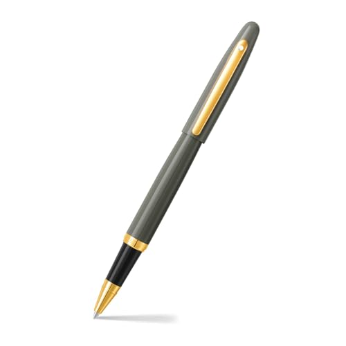 Roller Vfm Glossy Gray Gold : stylo roller gris doré de luxe pour écriture manuscrite