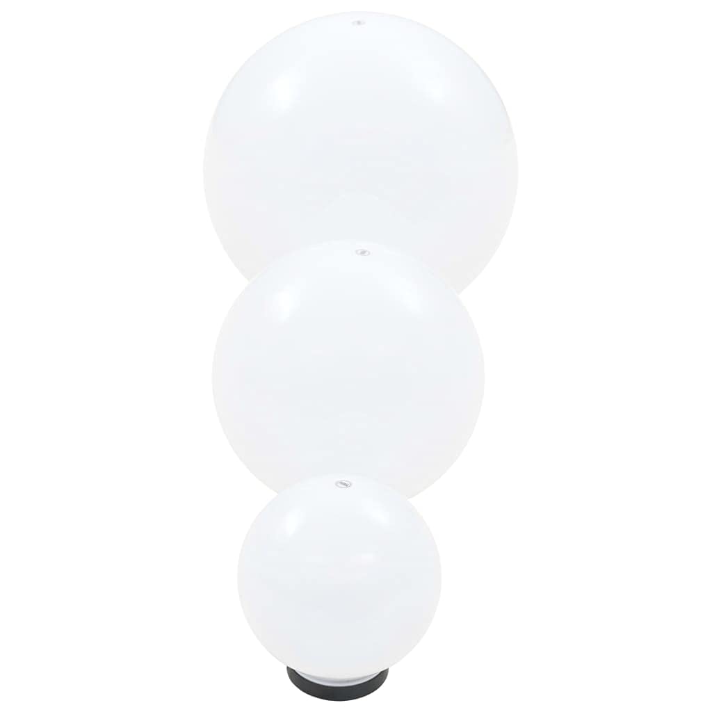 vidaXL 3X Lampade Set a LED Sferiche in PMMA Luci Illuminazione per Esterni