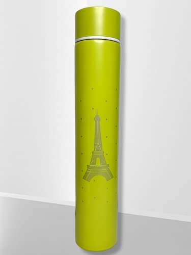 CARZA Stainless Steel Paris Water Bottle/Refrigerator/Fridge Bottle/Attractive design bottle Stylish Matte Double Wall Thermos Water Bottle BPA/Plastic Free Leak Proof/Air Tight , Water Bottle (310ml) (Multicolor)