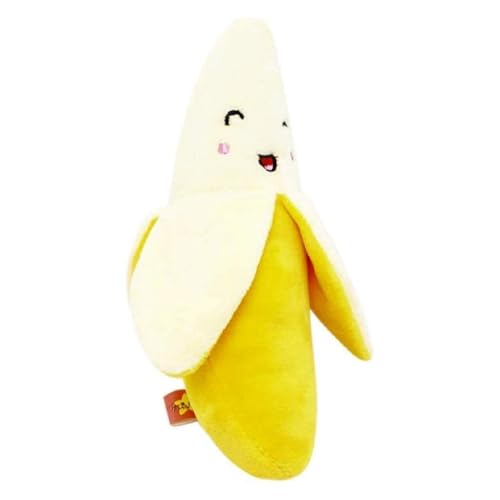 Gammaeon Plüsch Banane Kauspielzeug für Kleintiere – Robustes Nagetierspielzeug mit Gelber Farbe (1 Stück)
