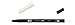 Produktbild Tombow ABT-N00-1P Fasermaler Dual Brush Pen mit zwei Spitzen, geblistert farblos