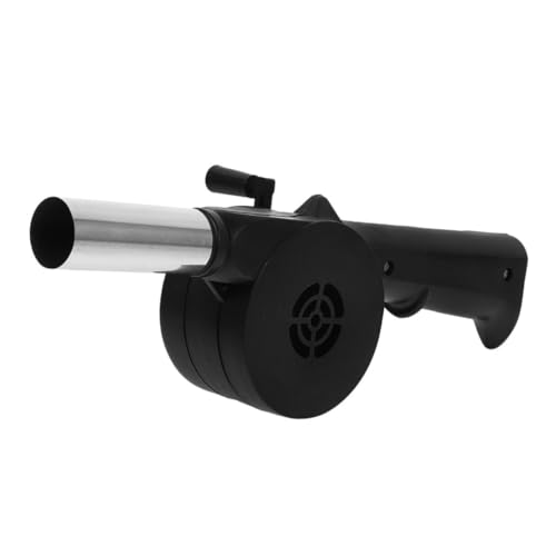 UPKOCH Soffiatore a Manovella Manuale per Barbecue in Acciaio, Ventilatore Portatile per Bracieri e Campeggio, Strumento Leggero per Accensione Efficiente del Fuoco All'aperto