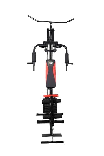 Estação Musculação 45Kg Academia Completa WCT Fitness Treino Peito Perna Costa Voador Barra Pulley C