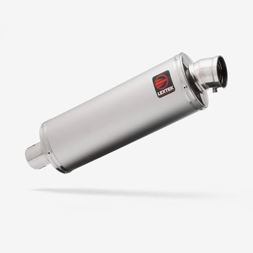 Left Lextek Stainless Steel OP1L Oval Exhaust Silencer Matt 350mm 51mm Rear NEW