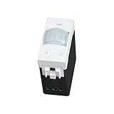 Sensore di movimento 1 modulo compatibile con serie Plana, ideale per integrazione perfetta con placche e supporti della stessa linea.