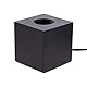 Cube table lamp in black metal, E27 base compatible, IP20, 60W max wattage