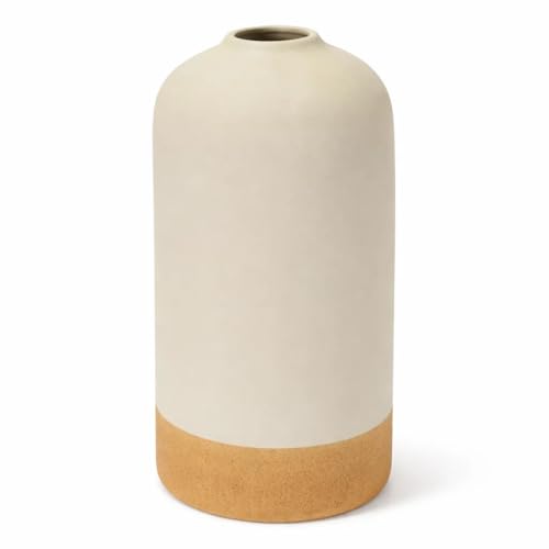Image of SPHINX Decorative Ceramic Vase, Flower Vase, Pampas Grass Vase, Vase for Money Plant Live Plants, Centrepiece for Home, Office,Gifts - (Bottle Two Tone, 9 Inches)