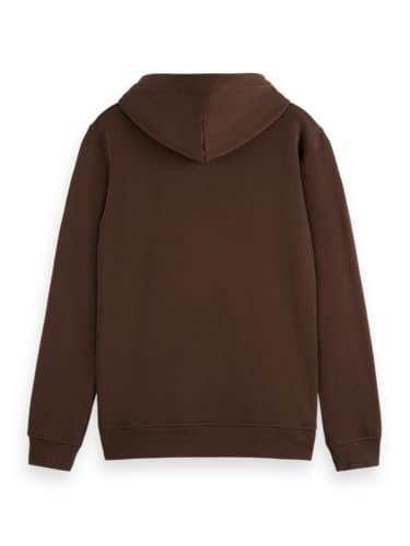 Scotch & Soda Seasonal Core Kapuzenpullover mit regulärer Passform mit Logo, Demitasse 201, S – Ansicht 4