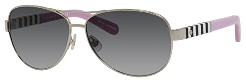 Kate Spade New York Women's Dalia Aviator Sunglasses, Silver & Gray Gradient, 58 mm